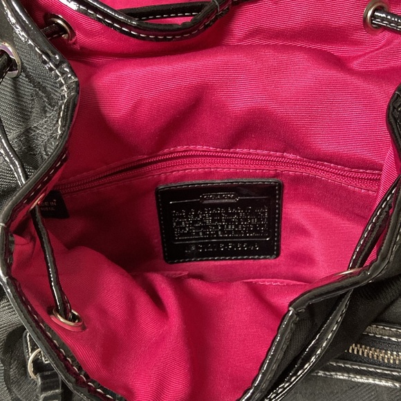 Coach Kyra Daisy Signature Backpack in Black - Picture 9 of 15